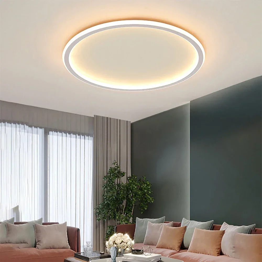 Moderne skandinavische LED-Deckenleuchte - Dimmbare, energieeffiziente und stilvolle Beleuchtung für Wohnzimmer, Esszimmer und Flur