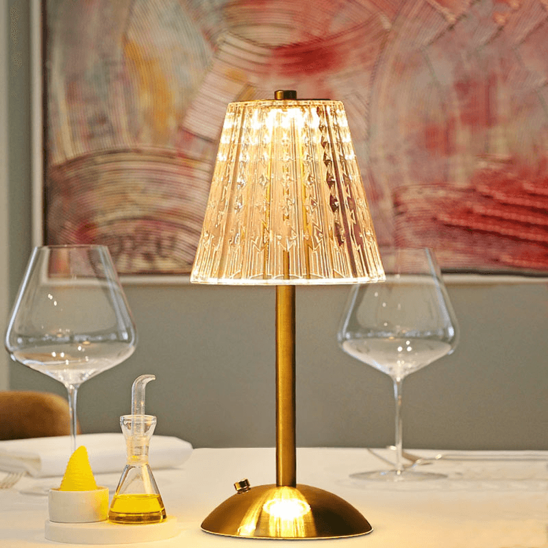 Kabellose Vintage Tischlampe mit Touch-Bedienung und USB-aufladbarem Akku