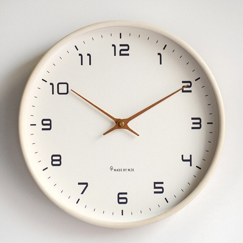 Runde Minimalistische Skandinavische Holz Wanduhr 30cm