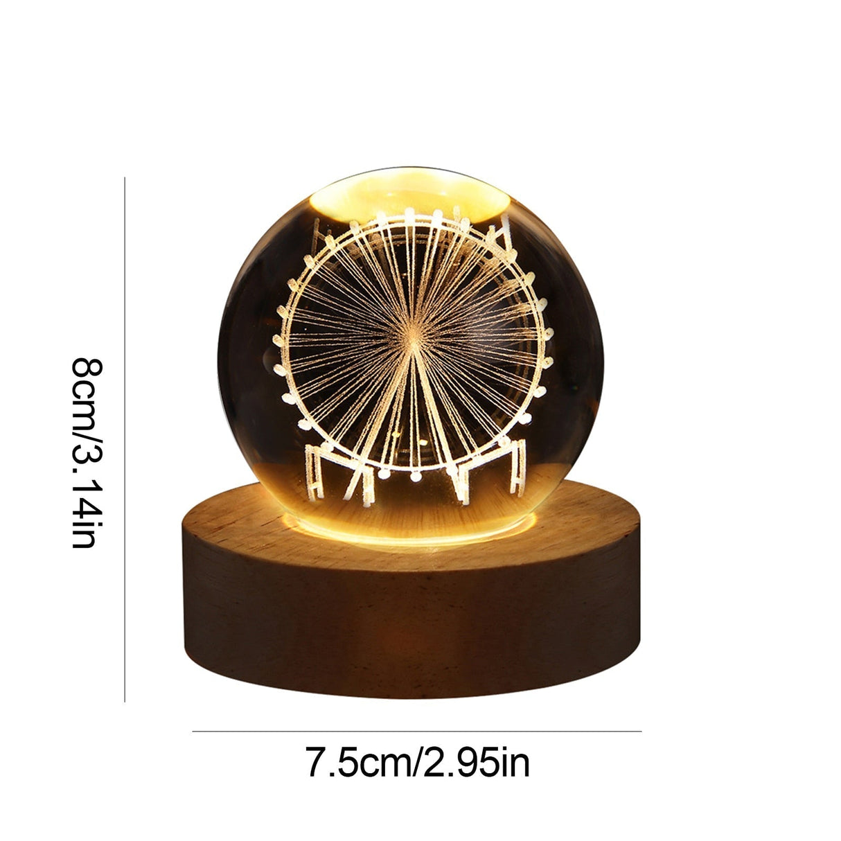 Einzigartige Stimmungsleuchte mit 3D-Effekt und warmem Licht