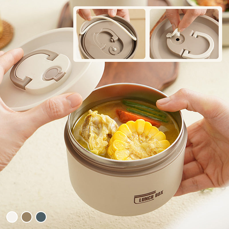 Mehrlagige isolierte Lunchbox mit Tragetasche – Auslaufsicher, Edelstahl, hält Speisen stundenlang warm oder kalt, ideal für Schule, Arbeit und unterwegs