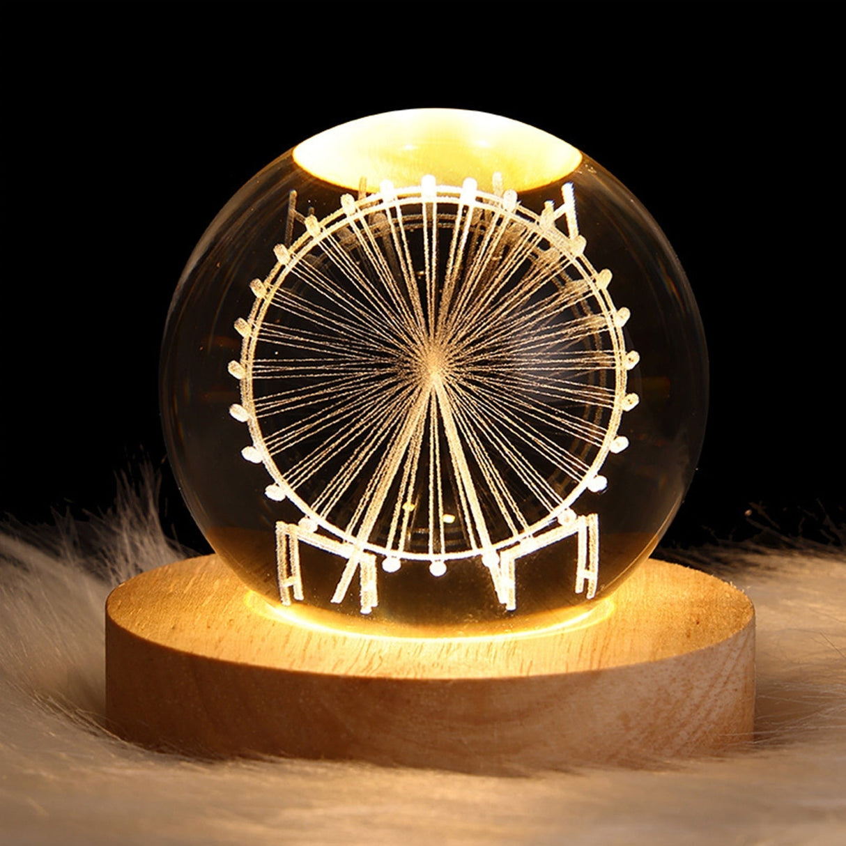 Einzigartige Stimmungsleuchte mit 3D-Effekt und warmem Licht