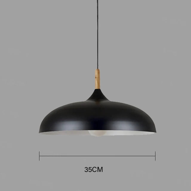 Moderne skandinavische Eichenholz LED Deckenlampe