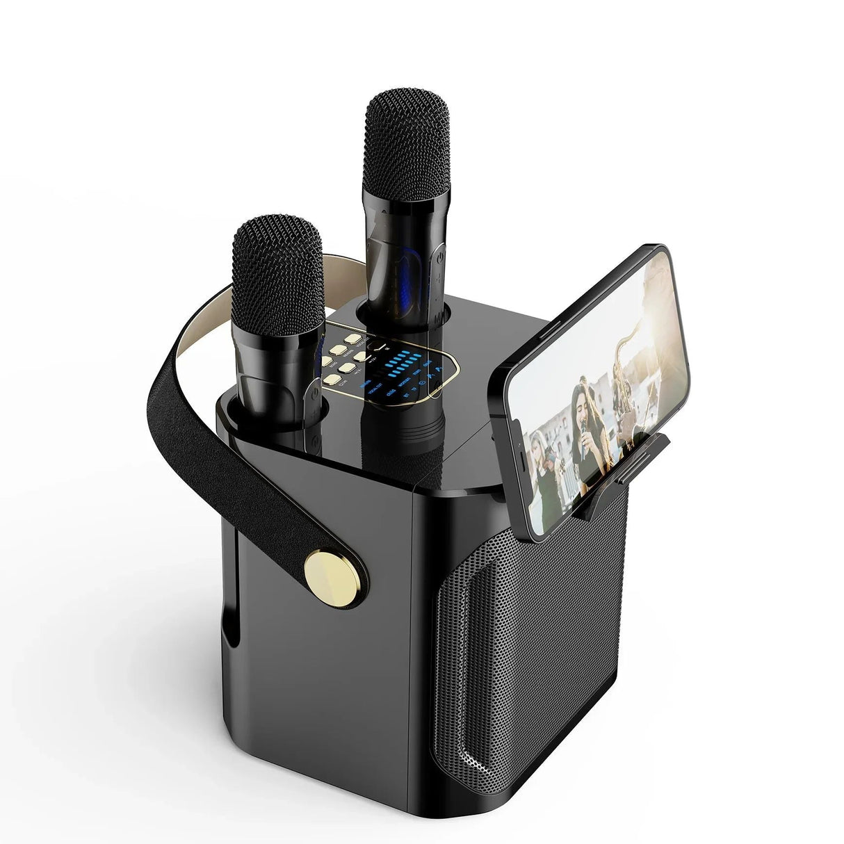 Tragbarer Karaoke Bluetooth Lautsprecher mit 360° Surround und Subwoofer