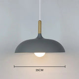 Moderne skandinavische Eichenholz LED Deckenlampe