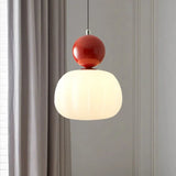 Elegante Pendelleuchte im cremefarbenen Art Deco Stil
