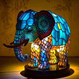 Künstlerische Tischlampe mit Tiermotiven