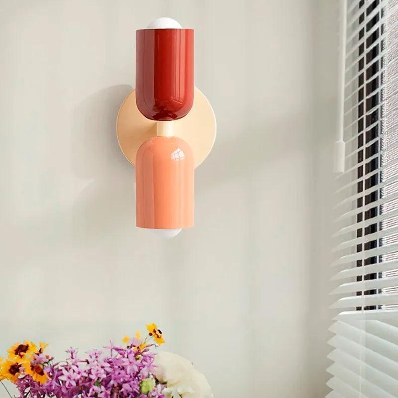 Doppelte Wandleuchte im skandinavischen Stil Glas