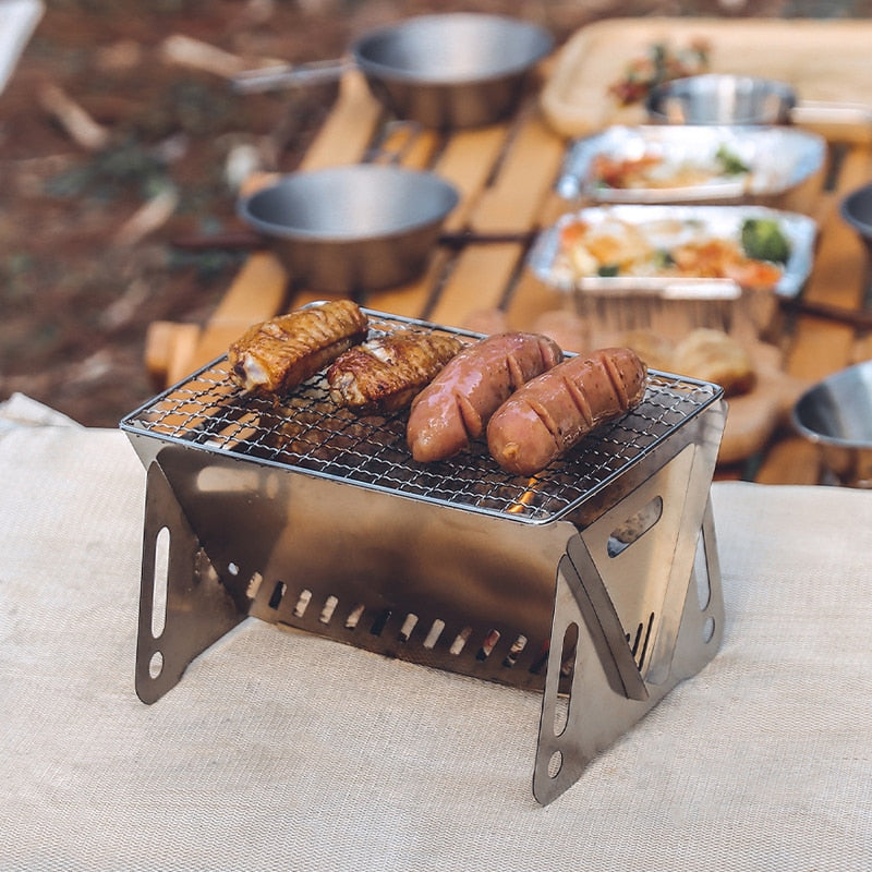 Tragbarer Faltbarer Grill für Sommerabenteuer