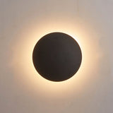 Moderne Runde LED-Wandleuchte mit Metall-Finish