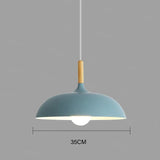 Moderne skandinavische Eichenholz LED Deckenlampe