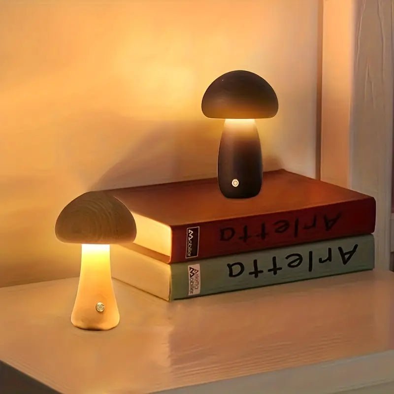 Retro Pilz Tischlampe mit Weichem Diffusen Licht