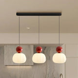 Elegante Pendelleuchte im cremefarbenen Art Deco Stil
