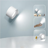 Kabellose LED-Wandleuchte mit 360° Drehfunktion und Touch-Bedienung