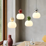 Elegante Pendelleuchte im cremefarbenen Art Deco Stil