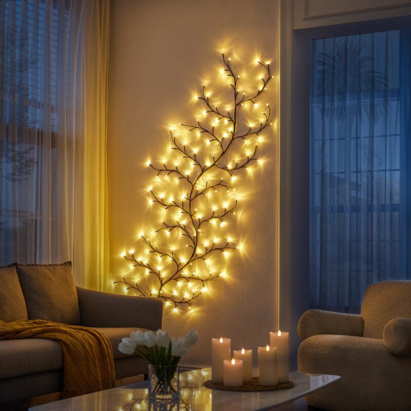 Wandleuchte mit Natürlichem Astdesign und Warmem Licht