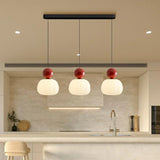 Elegante Pendelleuchte im cremefarbenen Art Deco Stil