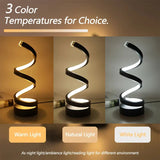 Moderne dimmbare LED Tischlampe mit spiralförmigem Design