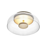 Elegante LED-Deckenleuchte aus Glas und Metall