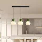Elegante Pendelleuchte im cremefarbenen Art Deco Stil