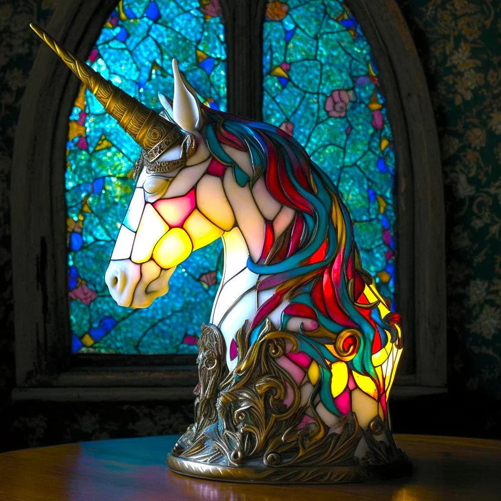 Künstlerische Tischlampe mit Tiermotiven