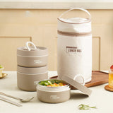 Mehrlagige isolierte Lunchbox mit Tragetasche – Auslaufsicher, Edelstahl, hält Speisen stundenlang warm oder kalt, ideal für Schule, Arbeit und unterwegs