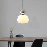 Elegante Pendelleuchte im cremefarbenen Art Deco Stil
