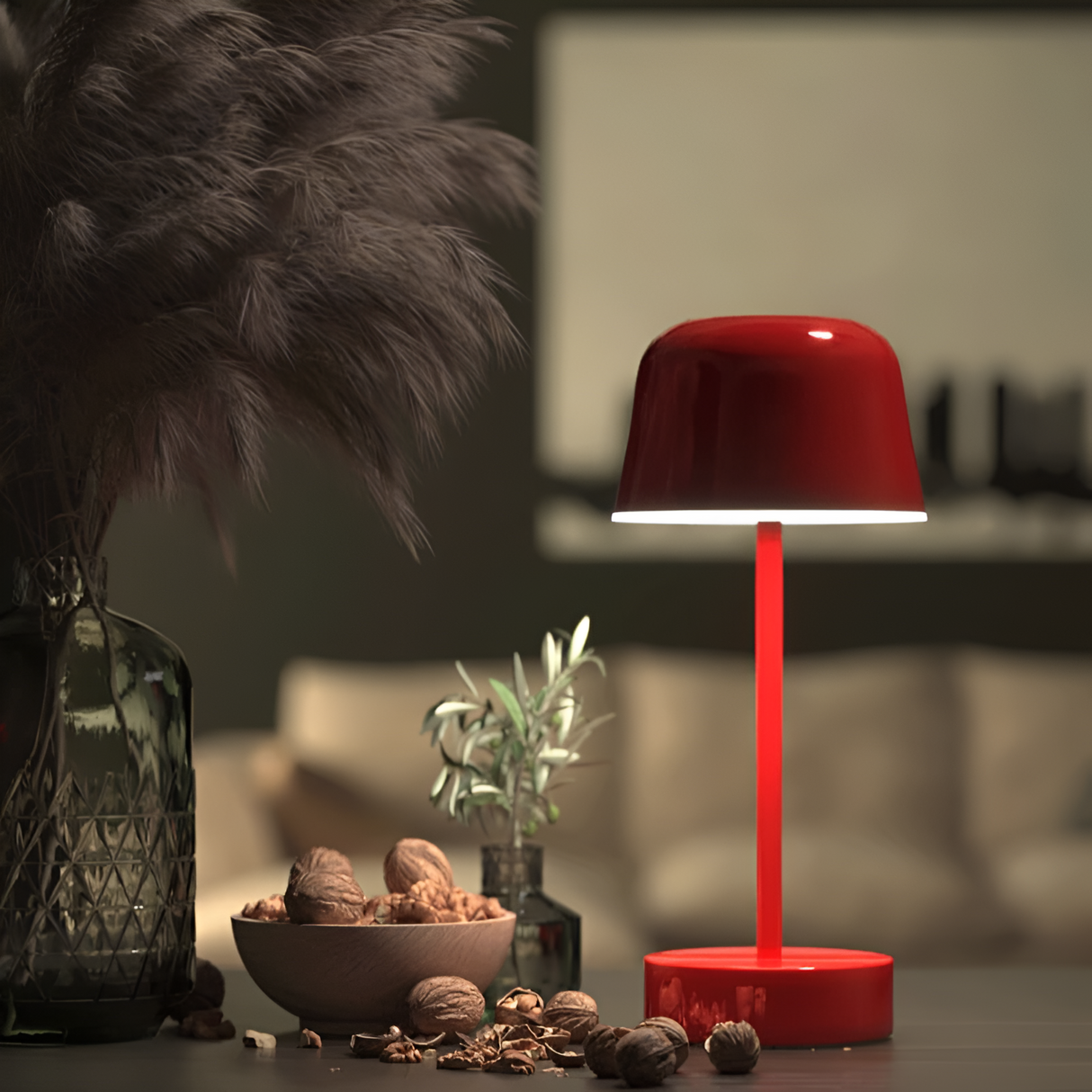 Kabellose LED Tischlampe im Retro-Design
