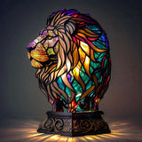 Künstlerische Tischlampe mit Tiermotiven