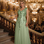 Ines | Sukienka z Haftem i Cekinami