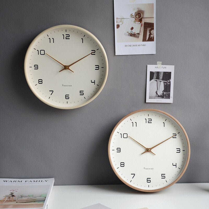 Runde Minimalistische Skandinavische Holz Wanduhr 30cm