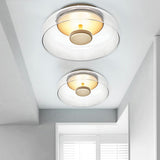Elegante LED-Deckenleuchte aus Glas und Metall