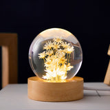 3D Kristall Blumenlampe mit USB und Harz Design