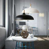 Moderne skandinavische Eichenholz LED Deckenlampe