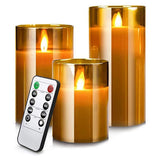 Flammenlose LED Kerzen Set mit Fernbedienung - 3 Stück
