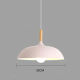 Moderne skandinavische Eichenholz LED Deckenlampe