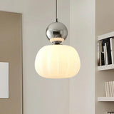 Elegante Pendelleuchte im cremefarbenen Art Deco Stil